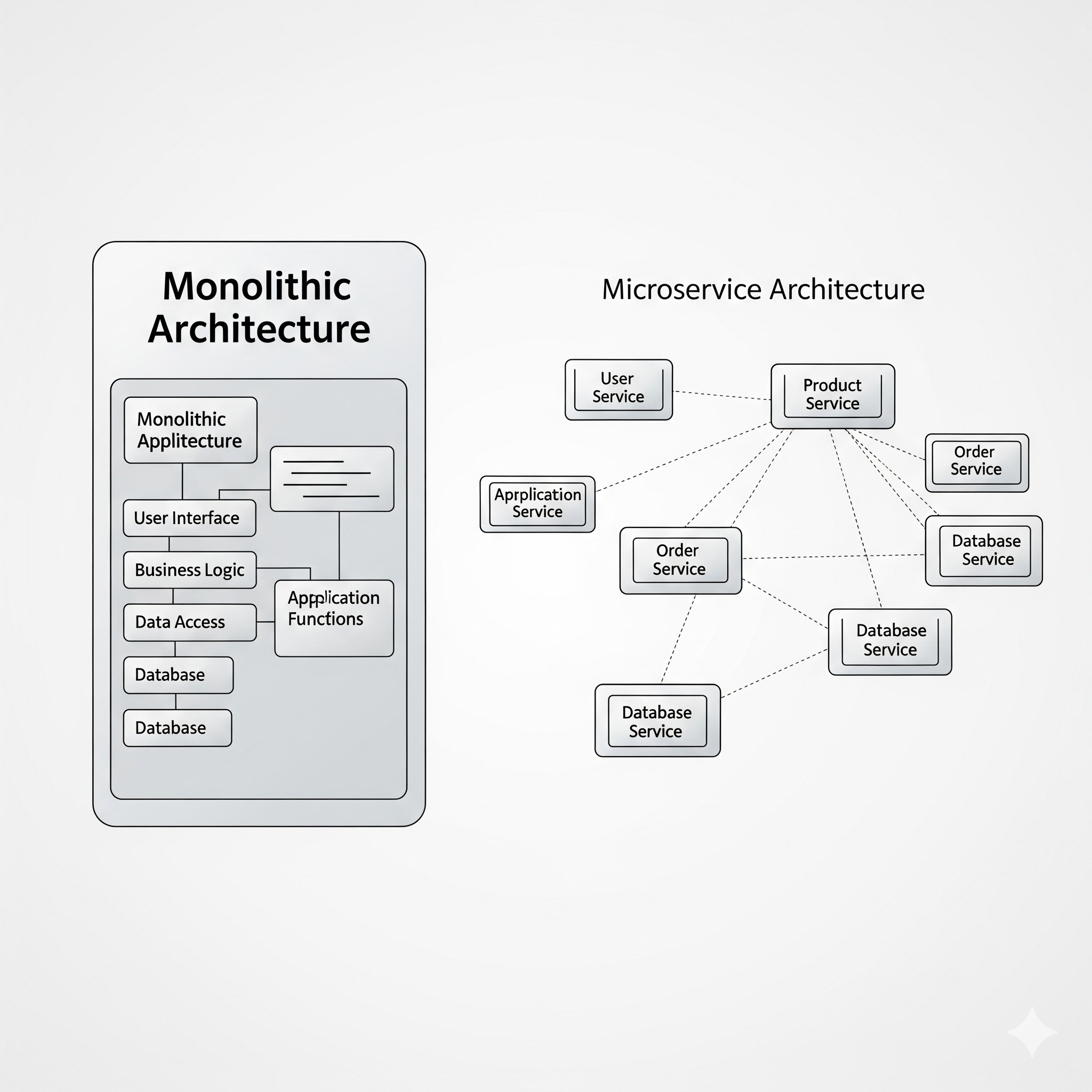 Monolithic services and distributed services